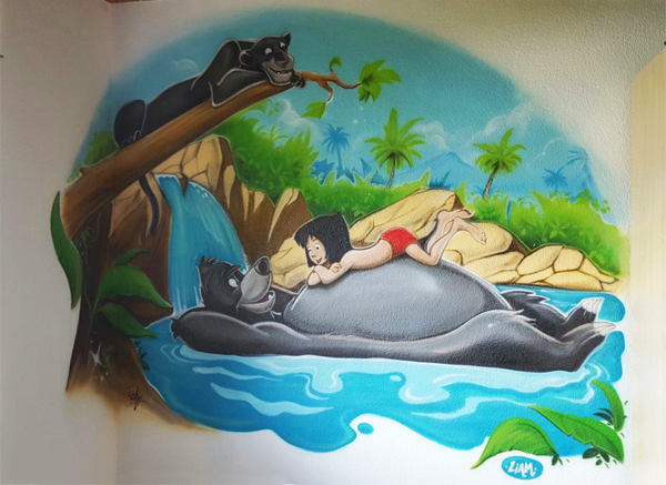 Baloo, Mowgli et Bagheera Livre de la Jungle